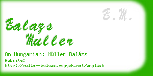 balazs muller business card