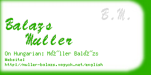 balazs muller business card